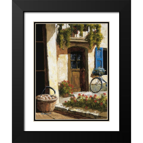 Back From the Market Black Modern Wood Framed Art Print with Double Matting by Archambault, Gilles