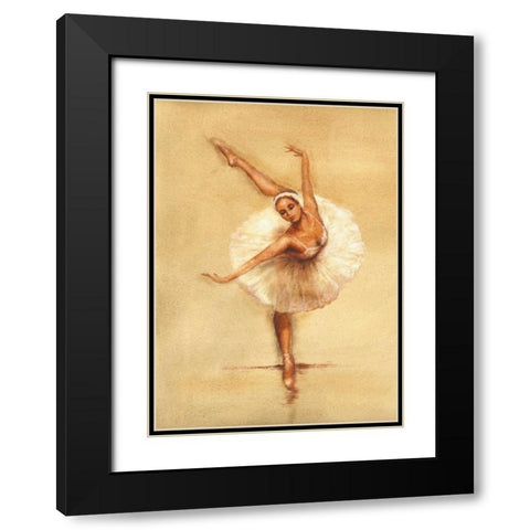 Ballerina I Black Modern Wood Framed Art Print with Double Matting by Gold, Caroline