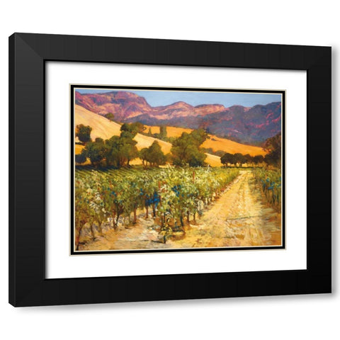 Wine Country Black Modern Wood Framed Art Print with Double Matting by Craig, Philip