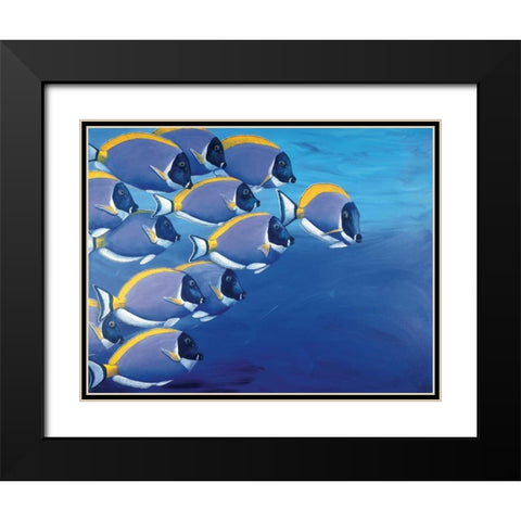 Serenely Beautifully Black Modern Wood Framed Art Print with Double Matting by Siddle, Keith