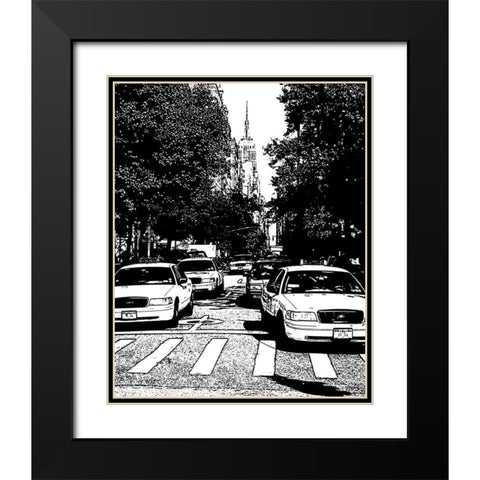 New York Minute I Black Modern Wood Framed Art Print with Double Matting by Maihara/Watt, Jeff/Boyce