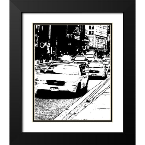 New York Minute II Black Modern Wood Framed Art Print with Double Matting by Maihara/Watt, Jeff/Boyce