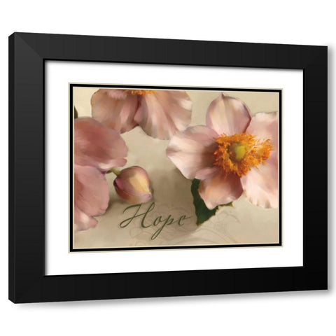 Hope Black Modern Wood Framed Art Print with Double Matting by Tanner, Jan