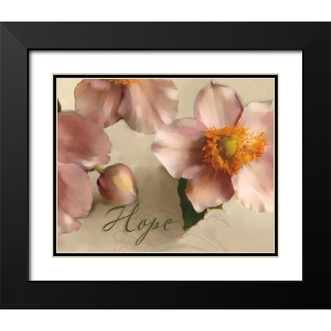 Hope Black Modern Wood Framed Art Print with Double Matting by Tanner, Jan