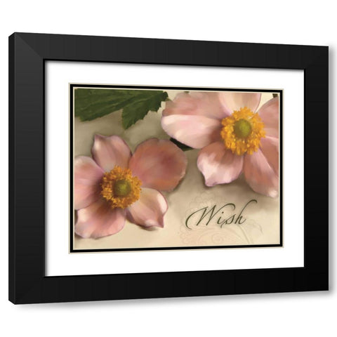 Wish Black Modern Wood Framed Art Print with Double Matting by Tanner, Jan