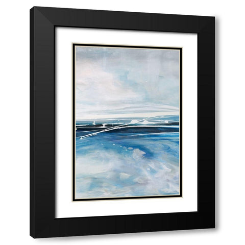 Cloud Pond II Black Modern Wood Framed Art Print with Double Matting by Parker, Karen Lorena