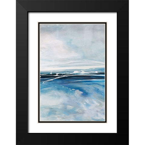 Cloud Pond II Black Modern Wood Framed Art Print with Double Matting by Parker, Karen Lorena