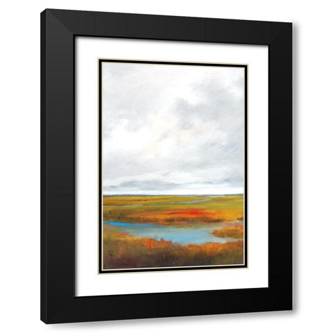 Sunset Over The Marsh II Black Modern Wood Framed Art Print with Double Matting by Jackson, Victoria