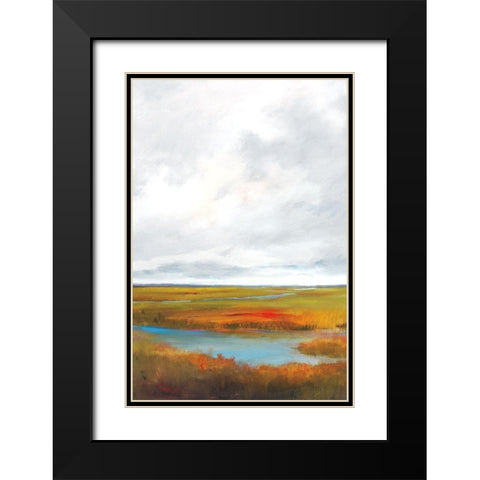 Sunset Over The Marsh II Black Modern Wood Framed Art Print with Double Matting by Jackson, Victoria