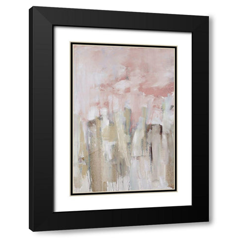 Spring Splash I Black Modern Wood Framed Art Print with Double Matting by Ellens, Jacqueline