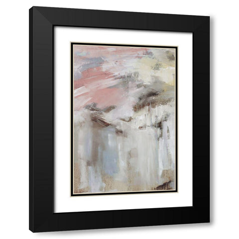 Spring Splash II Black Modern Wood Framed Art Print with Double Matting by Ellens, Jacqueline