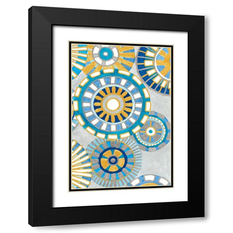 Circle Delight C Black Modern Wood Framed Art Print with Double Matting by Banks, Debbie