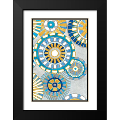 Circle Delight C Black Modern Wood Framed Art Print with Double Matting by Banks, Debbie