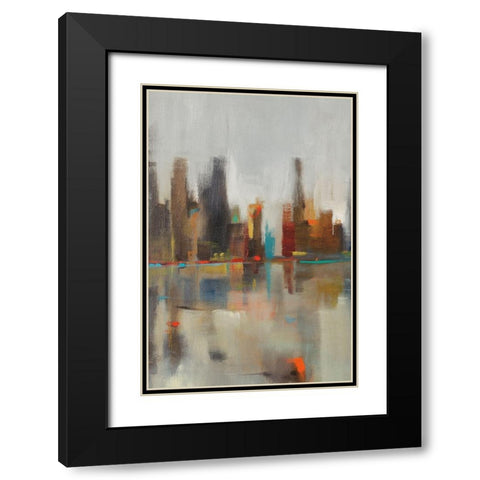 Golden Harbor I Black Modern Wood Framed Art Print with Double Matting by Jackson, Victoria