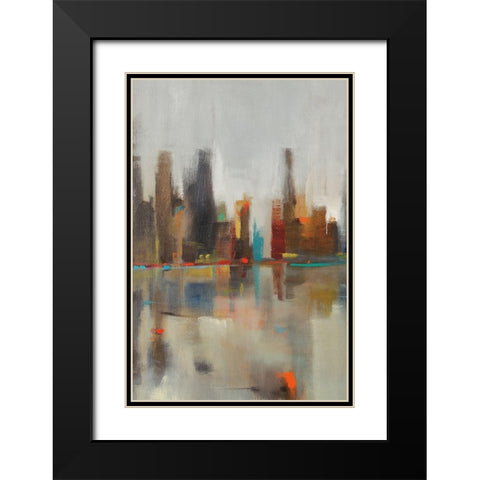 Golden Harbor I Black Modern Wood Framed Art Print with Double Matting by Jackson, Victoria