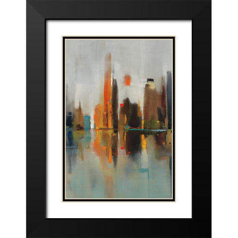 Golden Harbor II Black Modern Wood Framed Art Print with Double Matting by Jackson, Victoria