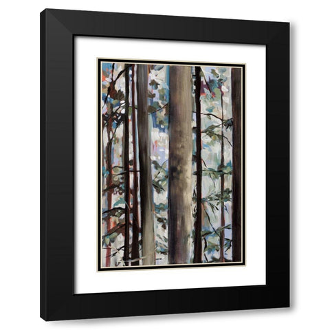 Whispering of the Branches I Black Modern Wood Framed Art Print with Double Matting by Meyers, Rebecca
