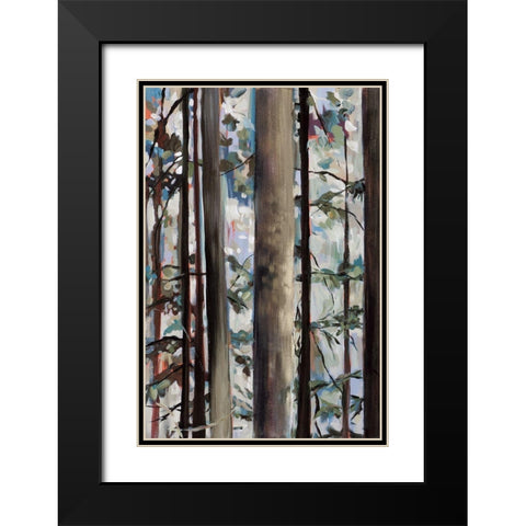 Whispering of the Branches I Black Modern Wood Framed Art Print with Double Matting by Meyers, Rebecca