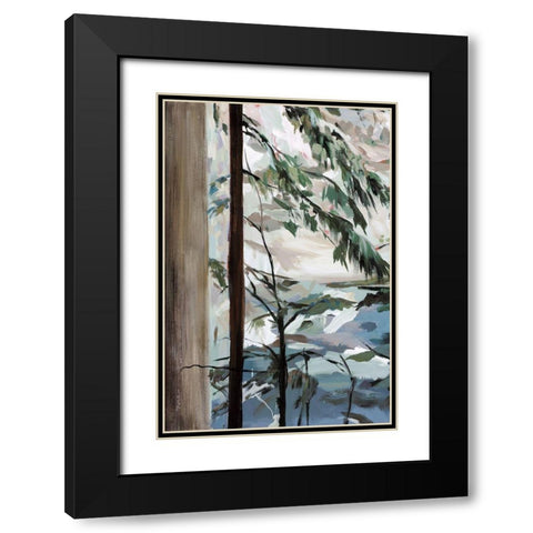 Whispering of the Branches II Black Modern Wood Framed Art Print with Double Matting by Meyers, Rebecca