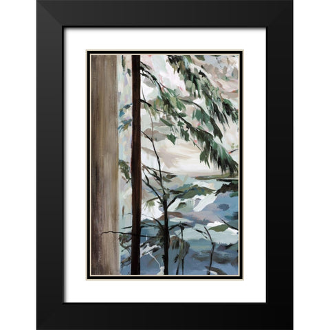 Whispering of the Branches II Black Modern Wood Framed Art Print with Double Matting by Meyers, Rebecca