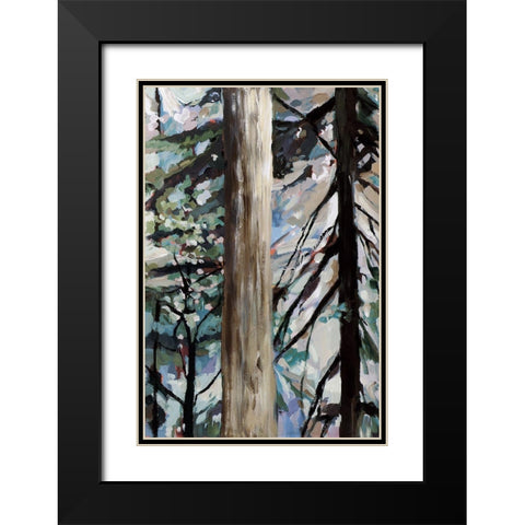 Whispering of the Branches III Black Modern Wood Framed Art Print with Double Matting by Meyers, Rebecca