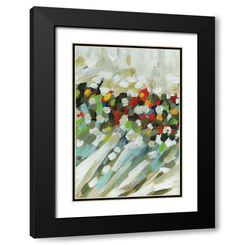 Poppy Swirls III Black Modern Wood Framed Art Print with Double Matting by Parker, Karen Lorena