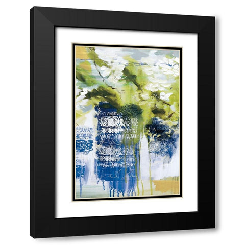 Blue Wrens II Black Modern Wood Framed Art Print with Double Matting by Jones, A.