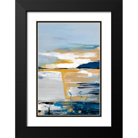 Land and Sea II Black Modern Wood Framed Art Print with Double Matting by Fitzsimmons, A.