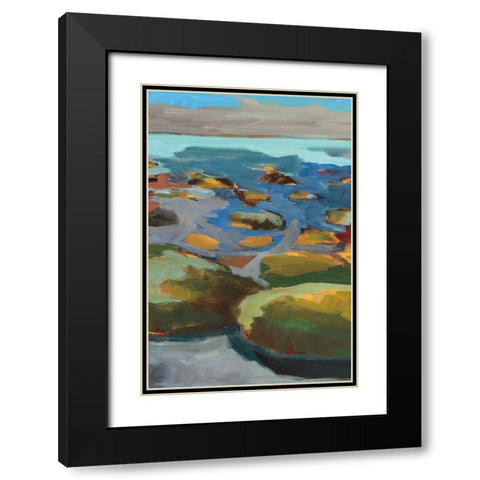 Navigating Obstacles I Black Modern Wood Framed Art Print with Double Matting by Harwood, Jennifer
