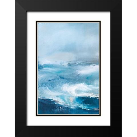 Storm Surf I Black Modern Wood Framed Art Print with Double Matting by Parent, Joanne