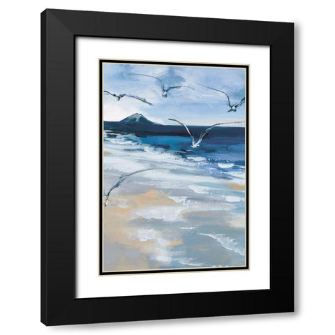 Pacific Breezes II Black Modern Wood Framed Art Print with Double Matting by Fitzsimmons, A.
