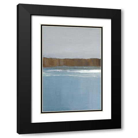 Lulworth Cove I Black Modern Wood Framed Art Print with Double Matting by Gold, Caroline