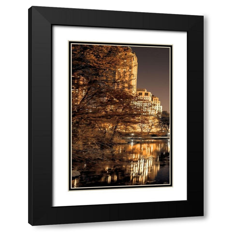 Central Park Glow I Black Modern Wood Framed Art Print with Double Matting by Frank, Assaf