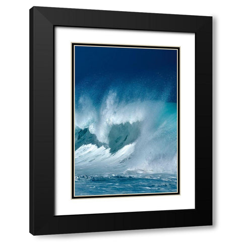 Breaking Waves III Black Modern Wood Framed Art Print with Double Matting by Frates, Dennis