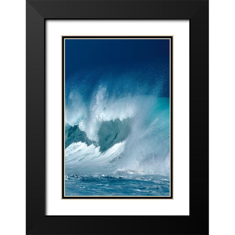 Breaking Waves III Black Modern Wood Framed Art Print with Double Matting by Frates, Dennis