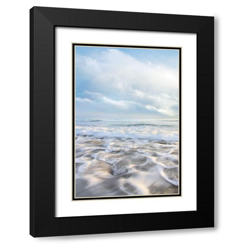 Seafoam II Black Modern Wood Framed Art Print with Double Matting by Celebrate Life Gallery