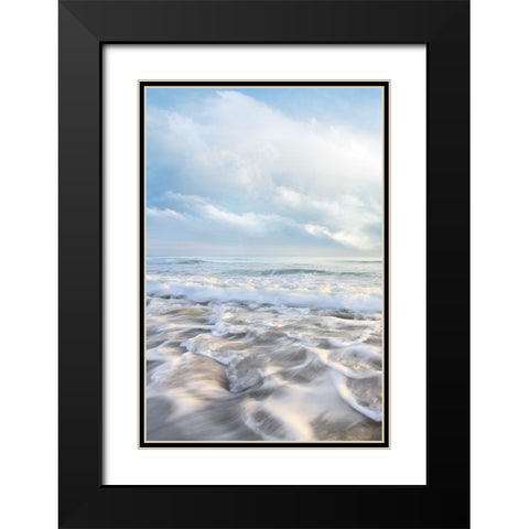 Seafoam II Black Modern Wood Framed Art Print with Double Matting by Celebrate Life Gallery