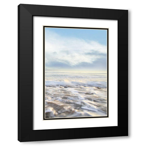 Seafoam III Black Modern Wood Framed Art Print with Double Matting by Celebrate Life Gallery