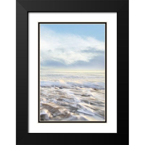 Seafoam III Black Modern Wood Framed Art Print with Double Matting by Celebrate Life Gallery