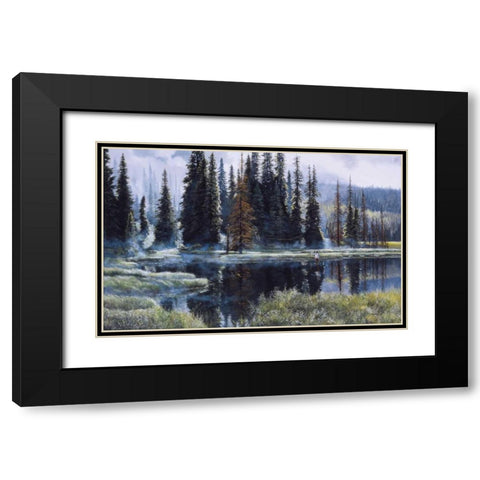 Heaven on Earth Black Modern Wood Framed Art Print with Double Matting by Kiss, Andrew
