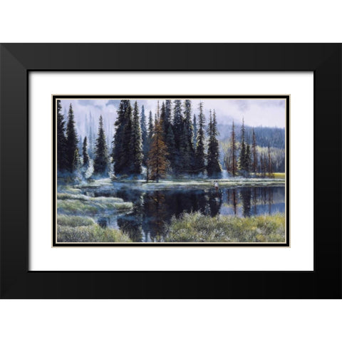 Heaven on Earth Black Modern Wood Framed Art Print with Double Matting by Kiss, Andrew