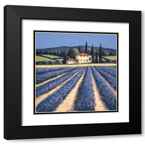 Colors of Summer Black Modern Wood Framed Art Print with Double Matting by Short, David