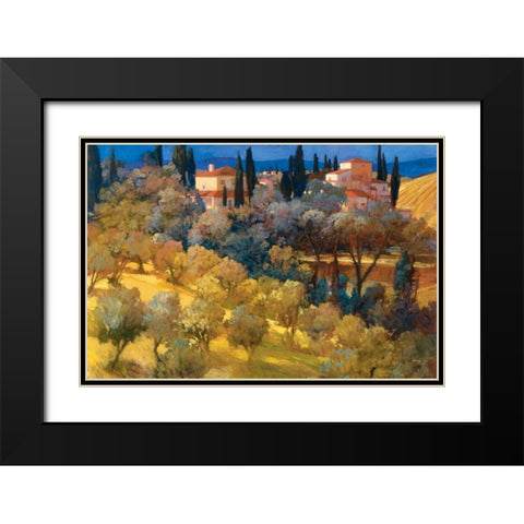 Florentine Landscape Black Modern Wood Framed Art Print with Double Matting by Craig, Philip