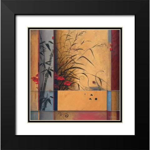 Bamboo Division Black Modern Wood Framed Art Print with Double Matting by Li-Leger, Don