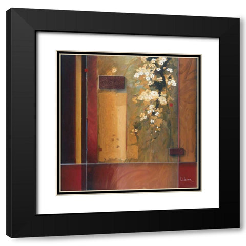 Summer Bloom Black Modern Wood Framed Art Print with Double Matting by Li-Leger, Don