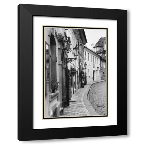 Beautiful Prague Czech Republic Black Modern Wood Framed Art Print with Double Matting by Schick, Cyndi