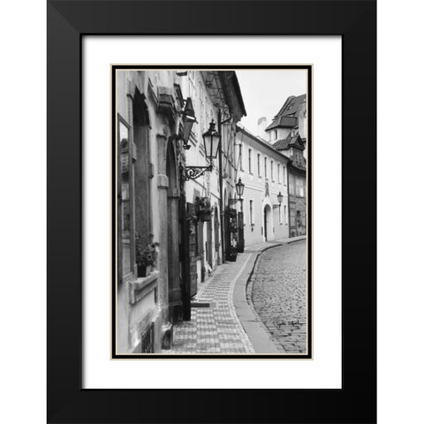 Beautiful Prague Czech Republic Black Modern Wood Framed Art Print with Double Matting by Schick, Cyndi