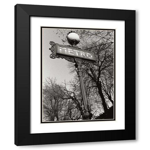 Metro Black Modern Wood Framed Art Print with Double Matting by Davidson, Clay