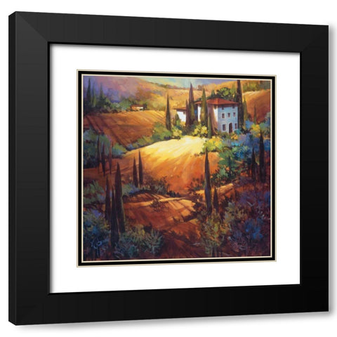 Morning Light Tuscany Black Modern Wood Framed Art Print with Double Matting by OToole, Nancy