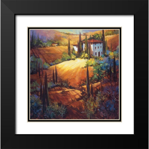 Morning Light Tuscany Black Modern Wood Framed Art Print with Double Matting by OToole, Nancy